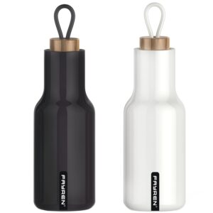 Drinking Insulated Sports Water Bottle With Bamboo Lid