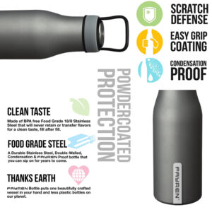 Portable Leak-Proof Stainless Steel Sports Water Bottle with Handle for Travel