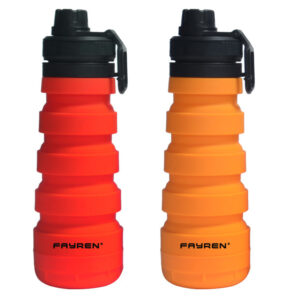 Personalised Silicone Collapsible Water Bottle for School Travel Sports Camping