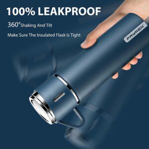 Luxury Hot and Cold Double Wall Stainless Steel Insulated Water Bottle Leak Proof Bpa Free Reusable Vacuum Thermos with Cup