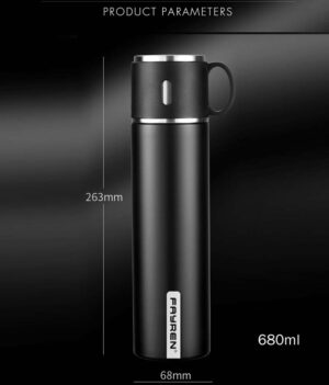 Travel Wide mouth jug Thermos Vacuum Flask Stainless Steel Water Bottle Double Warm Vacuum Cup With Water Mug