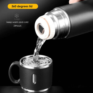 Travel Wide mouth jug Thermos Vacuum Flask Stainless Steel Water Bottle Double Warm Vacuum Cup With Water Mug