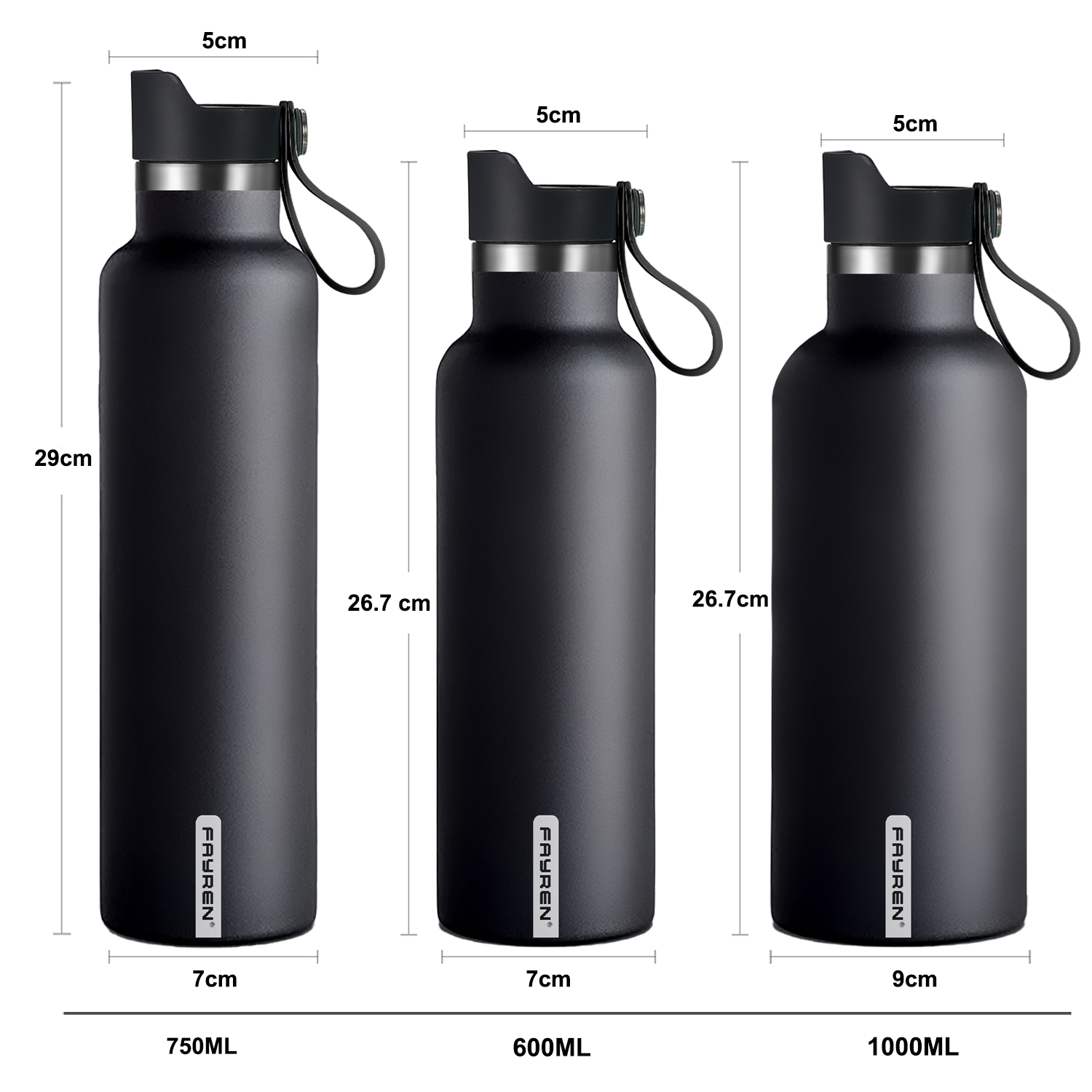 Custom Logo Vaccum Insulated Sports Water Bottles