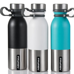 Sport Stainless Steel Bike Water Bottle With Rubble Handle